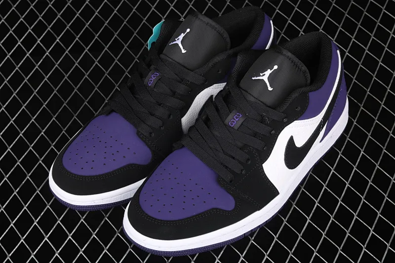All categories Air Jordan Jordan series basketball shoes Air Jordan 1 Low New version Air Jordan 1 Low Court Purple AJ1 Joe 1 low top suede black purple toe 553558-125